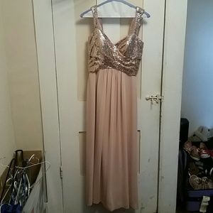 Jasmine rose gold and pink Bridesmaid dress